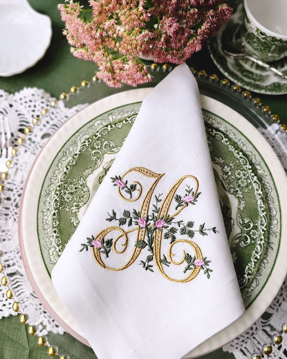 Embroidered Linen napkin